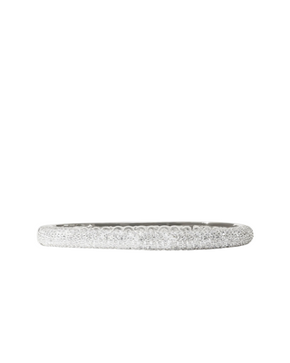 Stardust Hinge Bangle- Silver- CZ