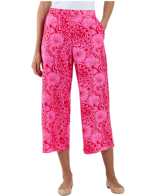 Lolly Pant- Painted Paisley Red
