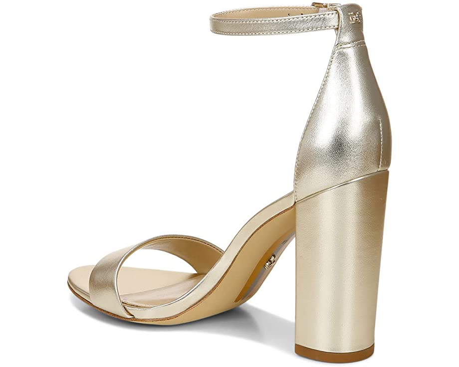 Yaro Block Heel Sandal- Light Gold Leather – Monkee's of