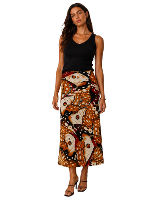 Borbofly Multicolor Jersey Midi Skirt