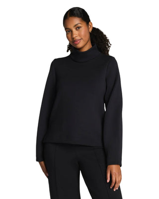 Luxe Turtleneck Top- Very Black