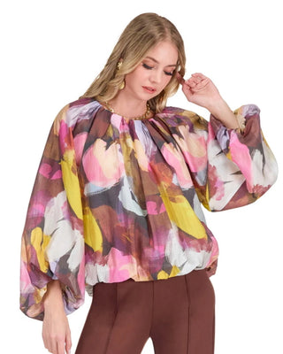 Heidi Balloon Blouse- Harvest Brush