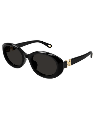 Chloe Marcie Oval Sunglasses- Black