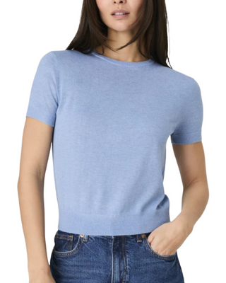 Nola Fine Knit Sweater- Thistle Blue