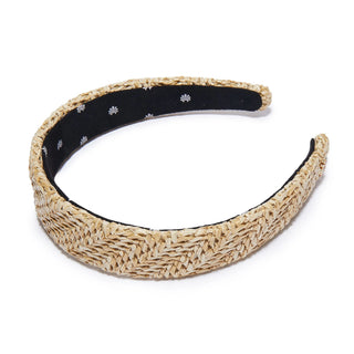 Raffia Bessette Headband- Natural
