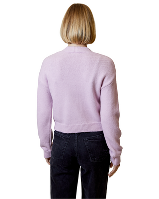 Lilac Snow V-Neck Bow Cardigan