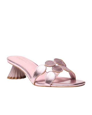 Bunny Heel- Pink Metallic
