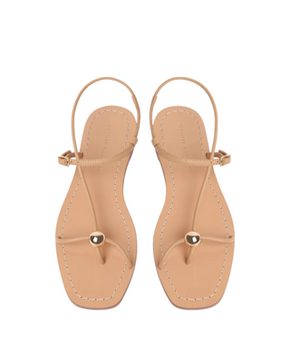 Lara Strappy Flat Sandal- Dune