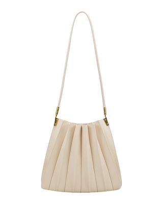 Carrie Pleated Shoulder Bag - Ivory