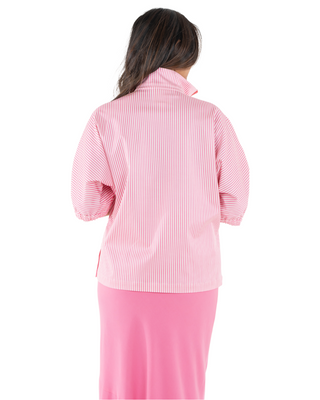 Bonny Top- Pink Carnation Stripe