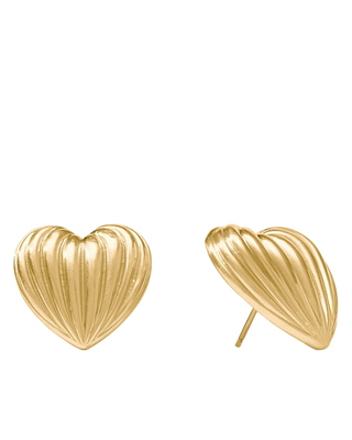 Puffy Heart Statement Stud