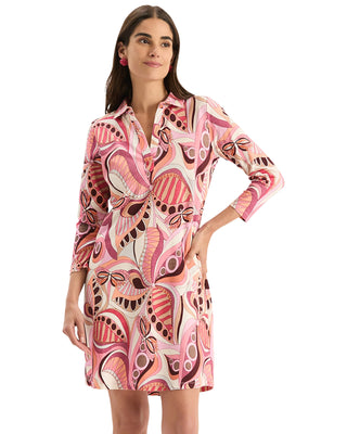 Johnny Cotton Spandex Knit Dress- Multi Tucci