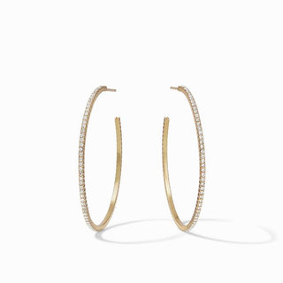 Windsor Hoop- Gold Crystal- Large