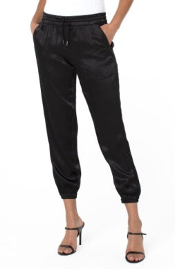 Easy Fit Crop Jogger- Black