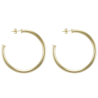 Small Everybody's Favorite Hoop- Brushed Gold