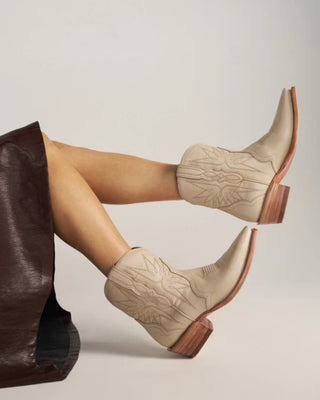 The Lynn Boot- Cream