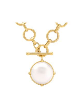 Honeybee Statement Necklace- Gold- Pearl