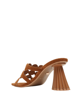 Jessica Heel- Cognac Suede