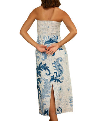 Hayden Midi Dress- Blue Wave