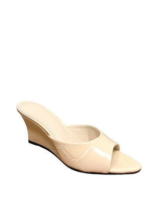 Alper 70 Slip-On Mule- Cream Croc