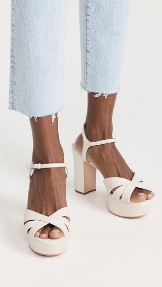 Keefa Platform Sandal- White