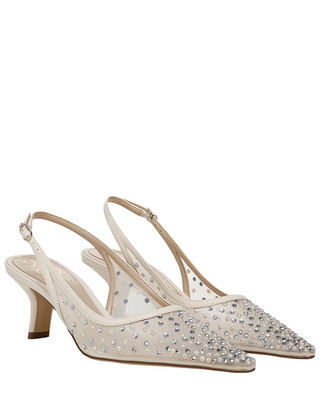 Bianka Mesh Slingback Heel- Modern Ivory