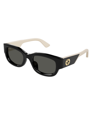 Gucci Square Sunglasses- Black + Ivory
