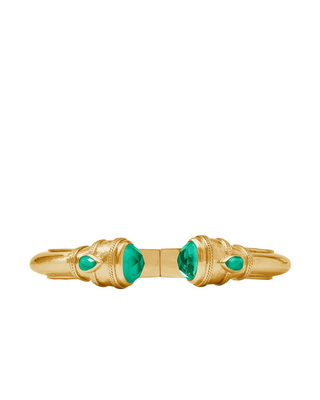 Cannes Demi Cuff- Gold- Iridescent Emerald Green