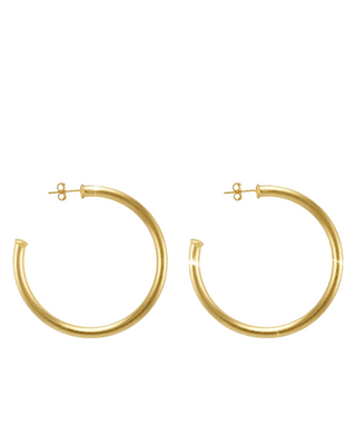 Small Everybody's Favorite Hoops- Brushed Gold
