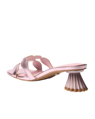 Bunny Heel- Pink Metallic