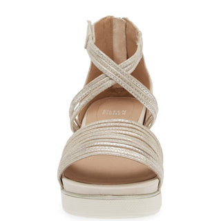 Shea Crisscross Sandal- Platinum Metallic