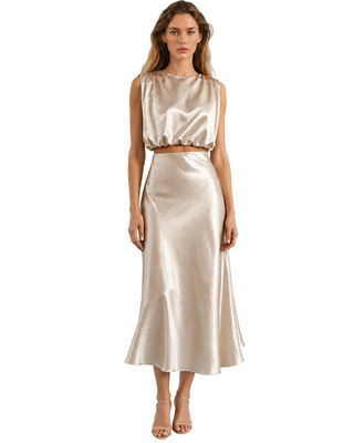 Suki Skirt- Champagne On Fifth