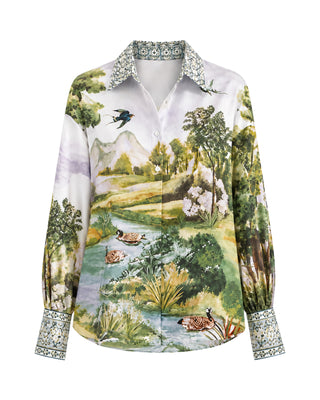 Countryside Landscape Multicolor Shirt- Countryside Landscape