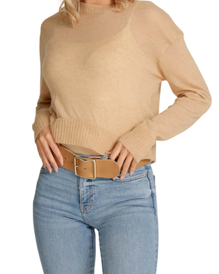 Naomi Belt- Sand Leather