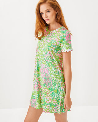 Cody Short Sleeve Dress- Fauna Green Lime Feeling Good
