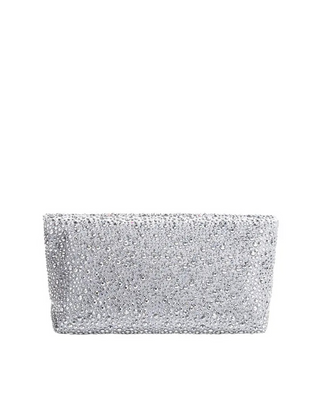 Fayth Rhinestone Wristlet- Silver