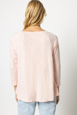 3/4 Sleeve Boatneck Swing Top- Multiple Colors