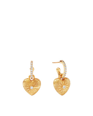 Esme Heart Hoop & Charm Earring