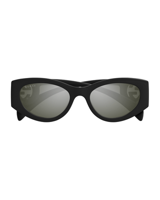 Gucci Chaise Longe Cat Eye Sunglasses- Black + Grey