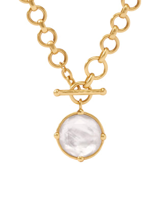 Honeybee Demi Necklace- Iridescent Clear Crystal