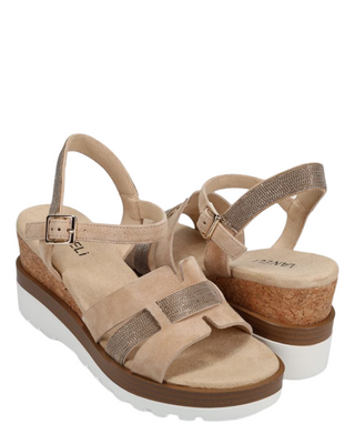 Caitlin Wedge Sandal- Nude