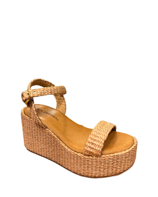 Sami Raffia Wedge Sandal- Natural