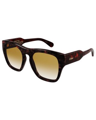 Chloe Flat Top Sunglasses- Havana Brown