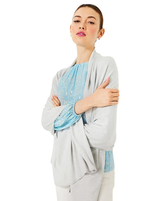 Lanelle Wrap- Heathered Pebble Beach Metallic