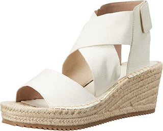 Willow Espadrille Wedge- Bone Tumbled Leather