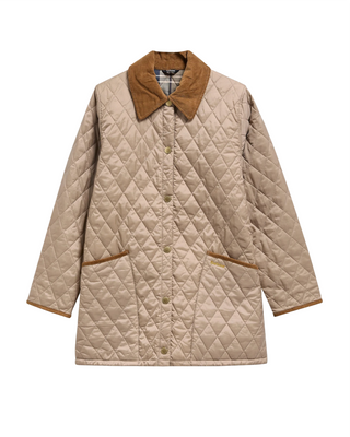 Modern Liddesdale Quilted Jacket- Light Trench + Birchwood