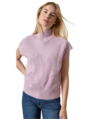 Cable Wedge Sweater- Sugarplum