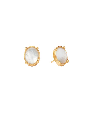 Honey Stud Gold Iridescent Clear Crystal