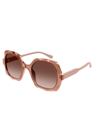 Chloe Olivia Oversized Square Sunglasses- Copper/Pink/Brown
