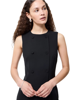 Harry Double Breasted Dress- Black
